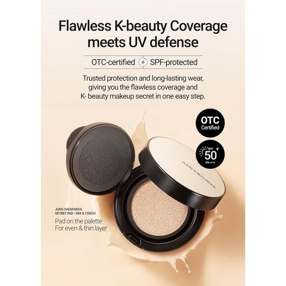 Jung Saem Mool Essential Skin Nuder Cushion 14g + (2) Refills #21 Medium EXP2027 - Picture 10 of 12